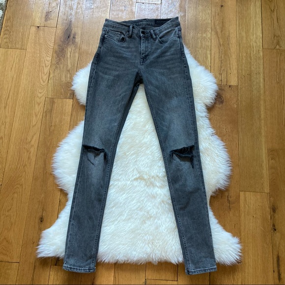 ALLSAINTS Grace Slashed Skinny Jeans Size 27 - Picture 4 of 15